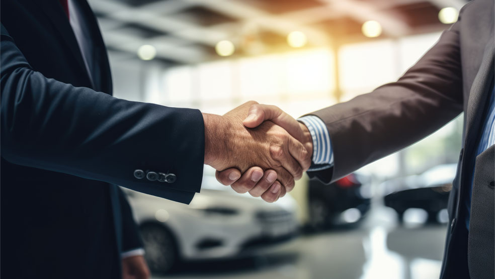 Handshake at the dealership